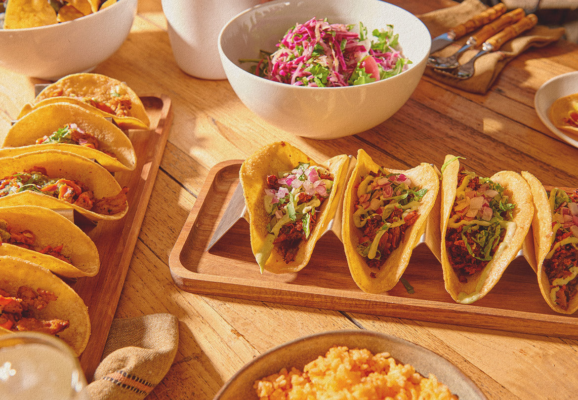 Vegan catering taco platter from Gracias Madre